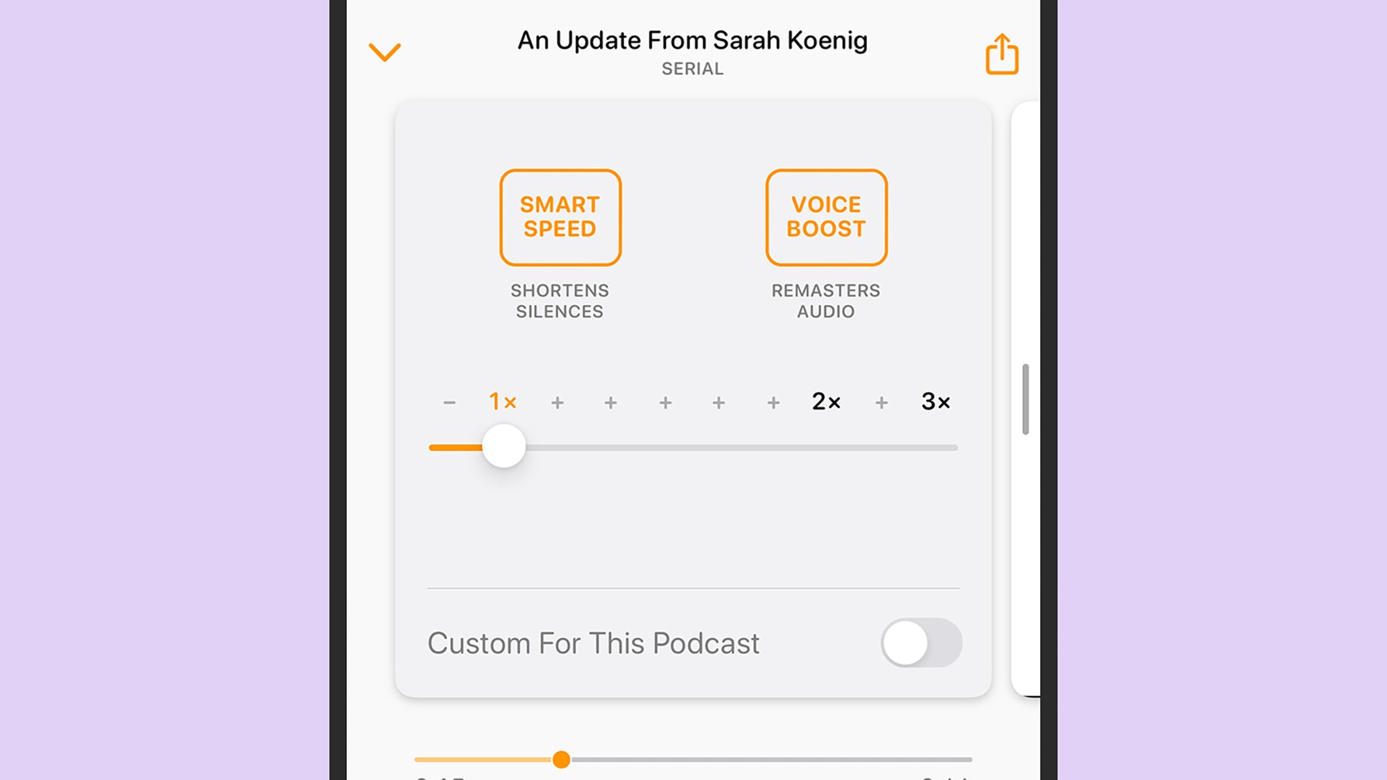 Application de podcast Overcast