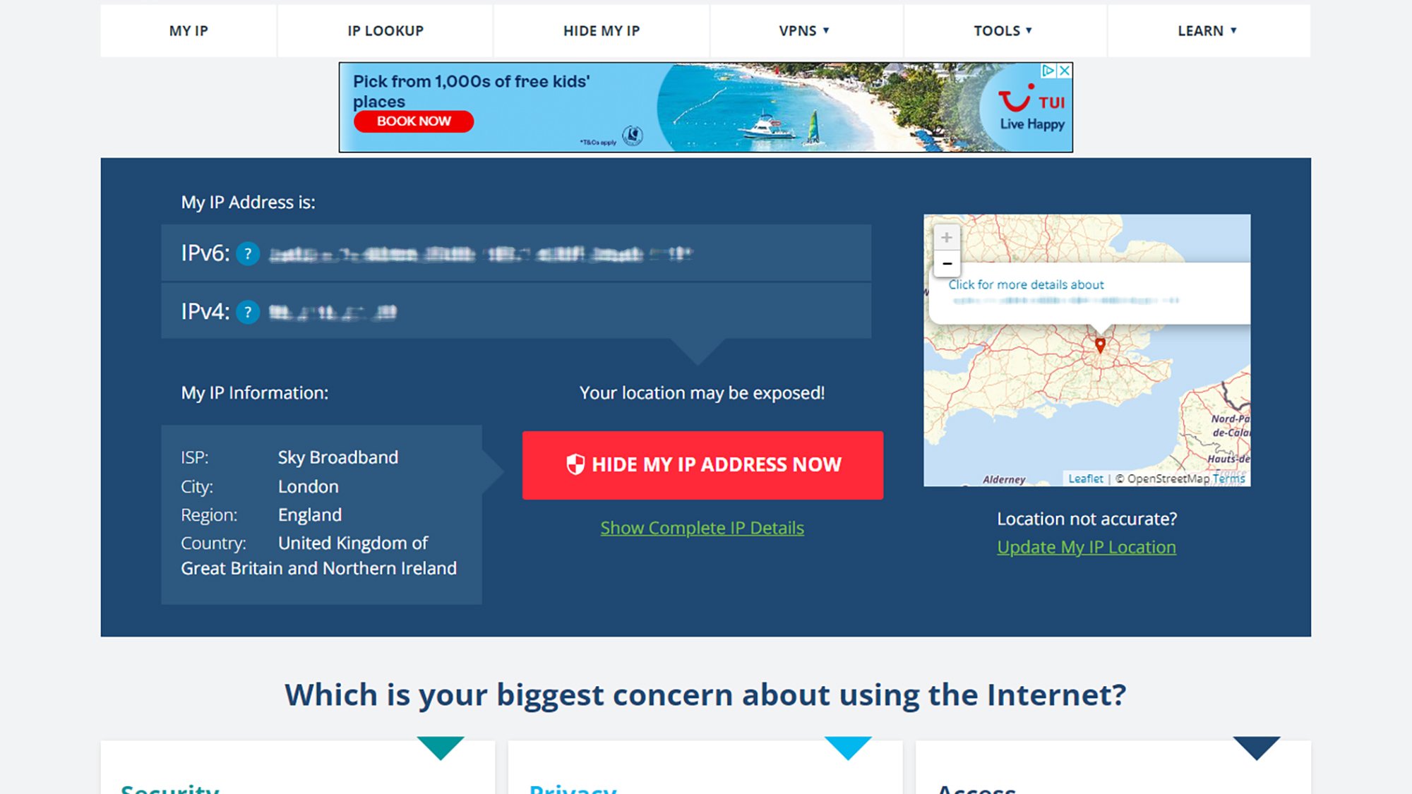 site Web d'adresse IP