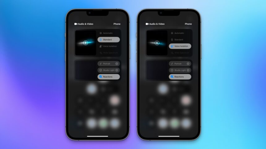 Vous pouvez activer automatiquement l’isolement vocal lors des appels sur iPhone.