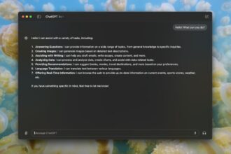 L’application Mac gratuite de ChatGPT est vraiment sympa.
