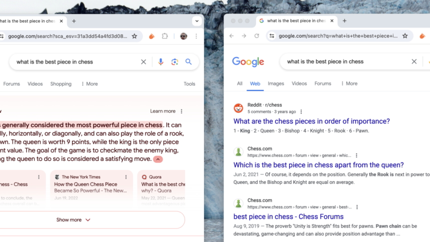 Ce truc désactive par défaut les résultats de recherche de l’IA de Google.