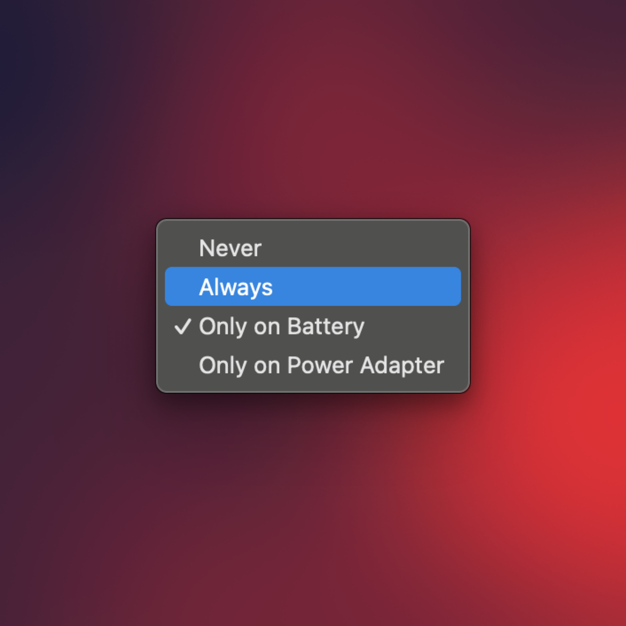 Paramètres du Mode Économie d'Énergie sur un Mac.