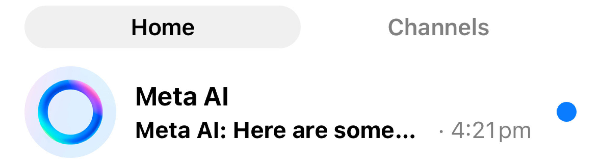 Meta AI dans l'application Messenger