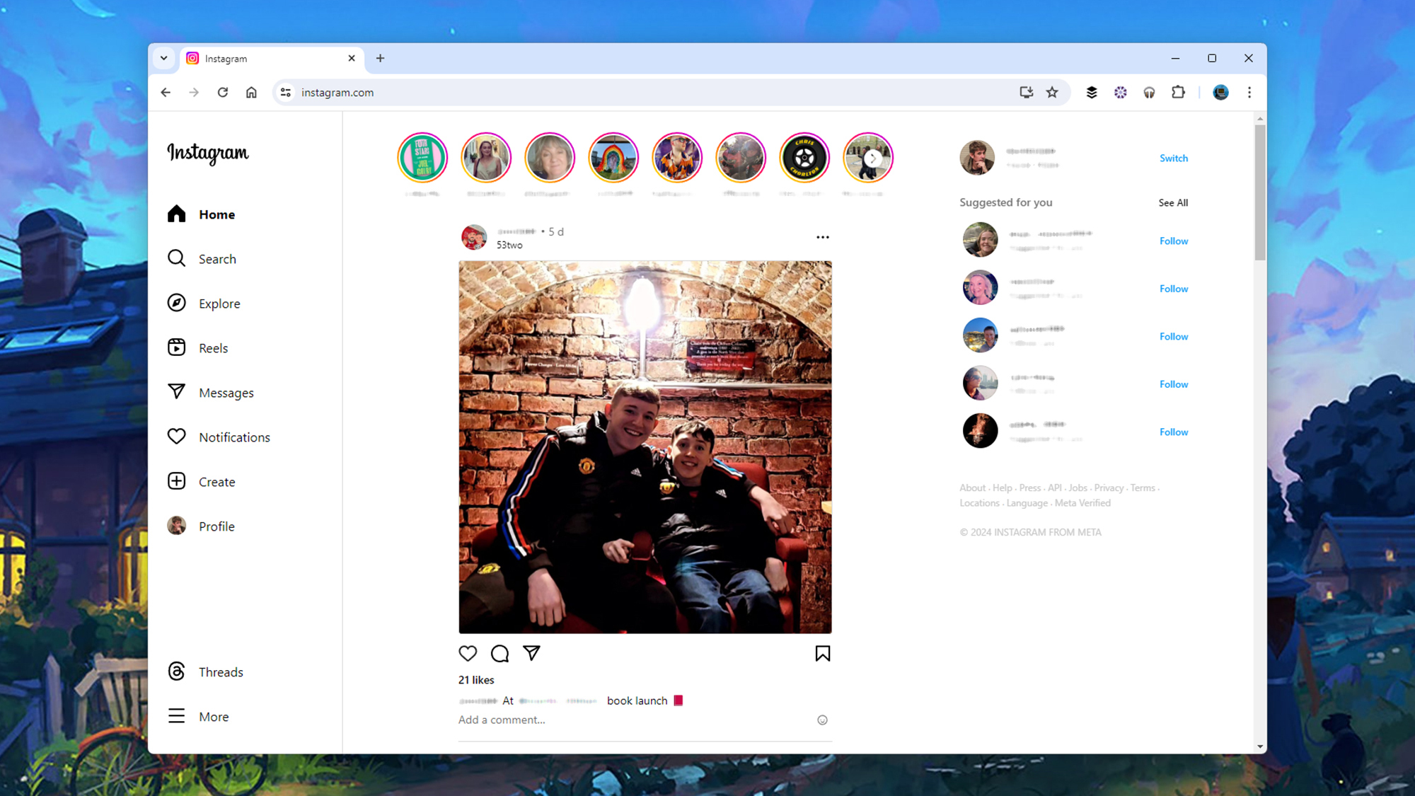 Instagram sur le web