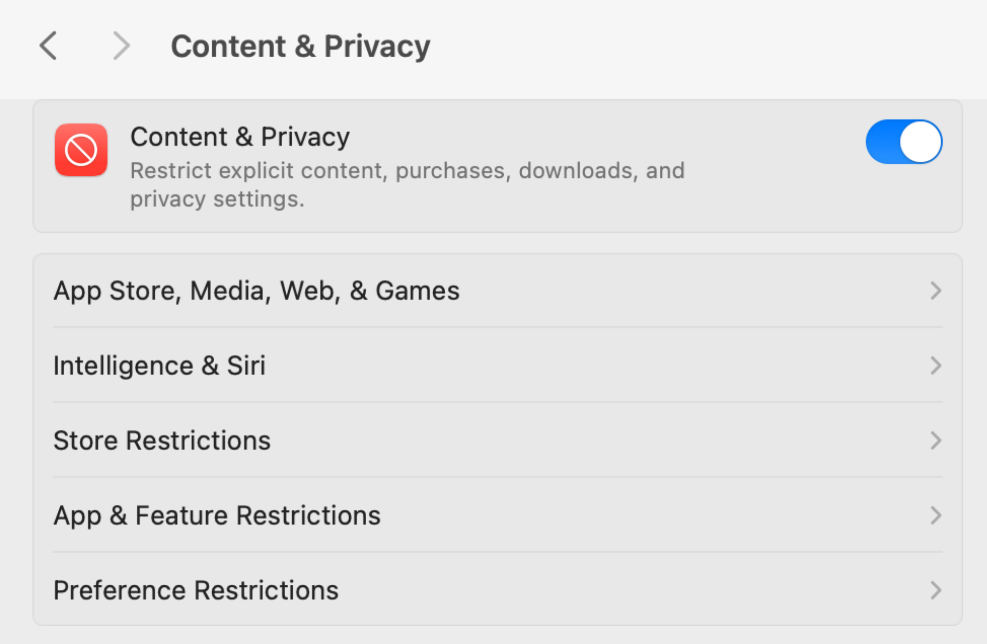 Désactivation des outils d'écriture sur Mac.