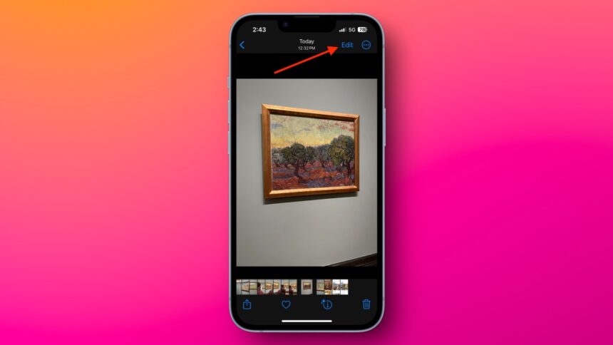 Que s’est-il passé avec le bouton d’édition dans l’application Photos de l’iPhone ?