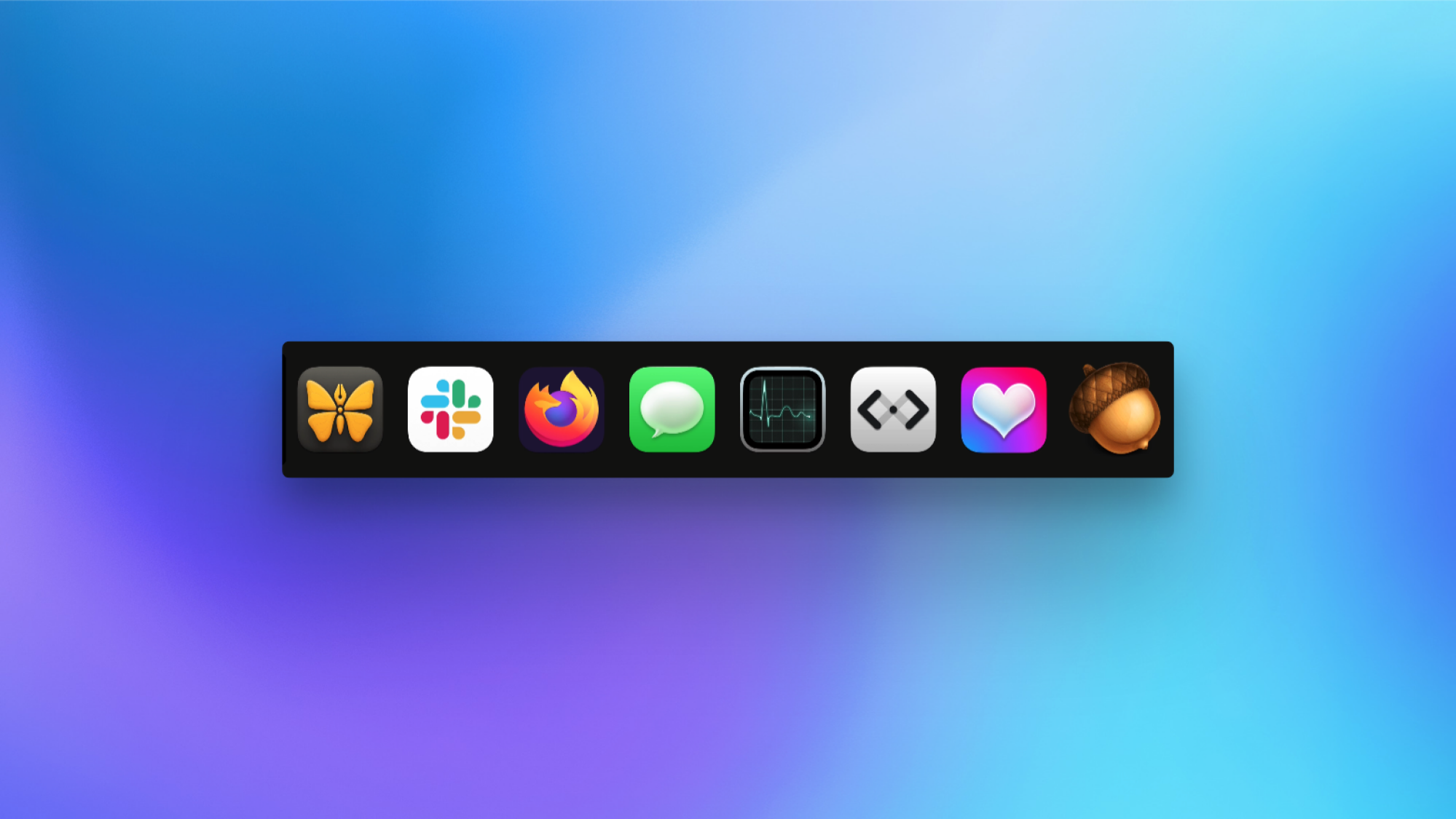Le sélecteur d'applications sur un Mac.