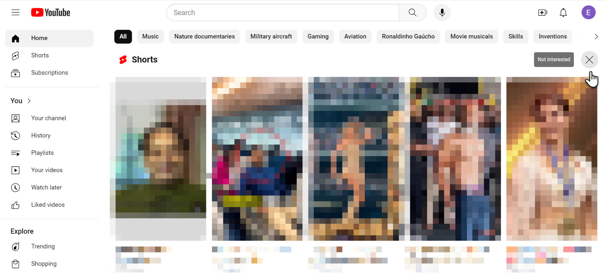 YouTube Shorts sur Chrome