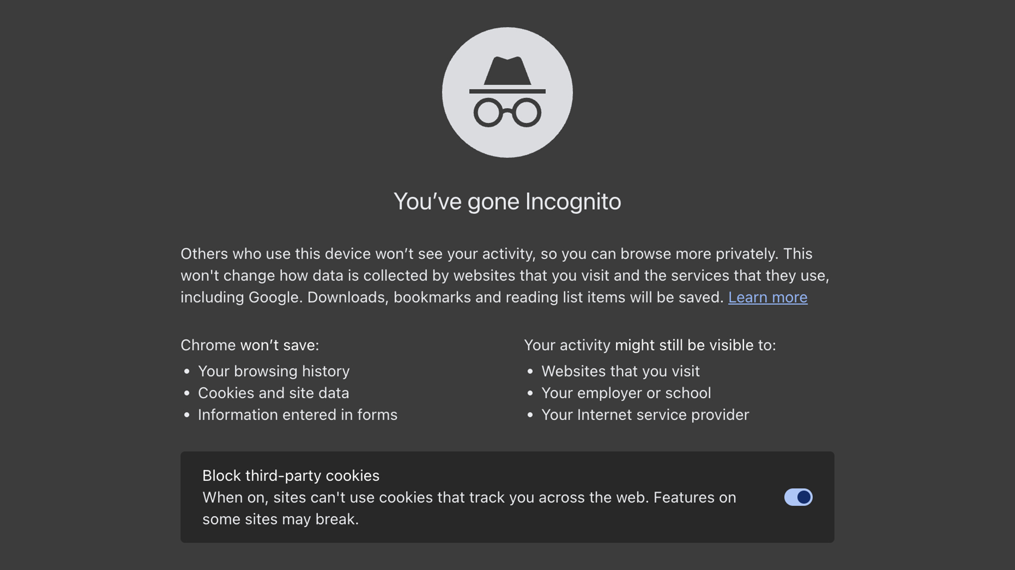 Mode incognito