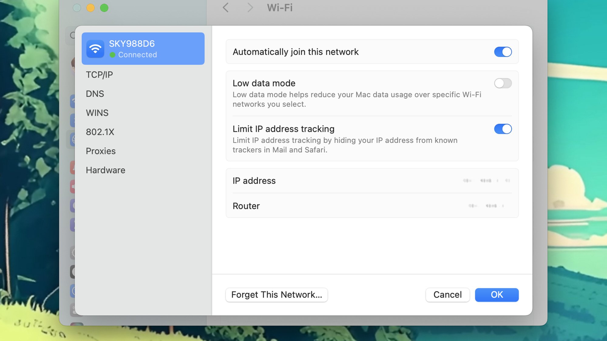 adresse IP macOS