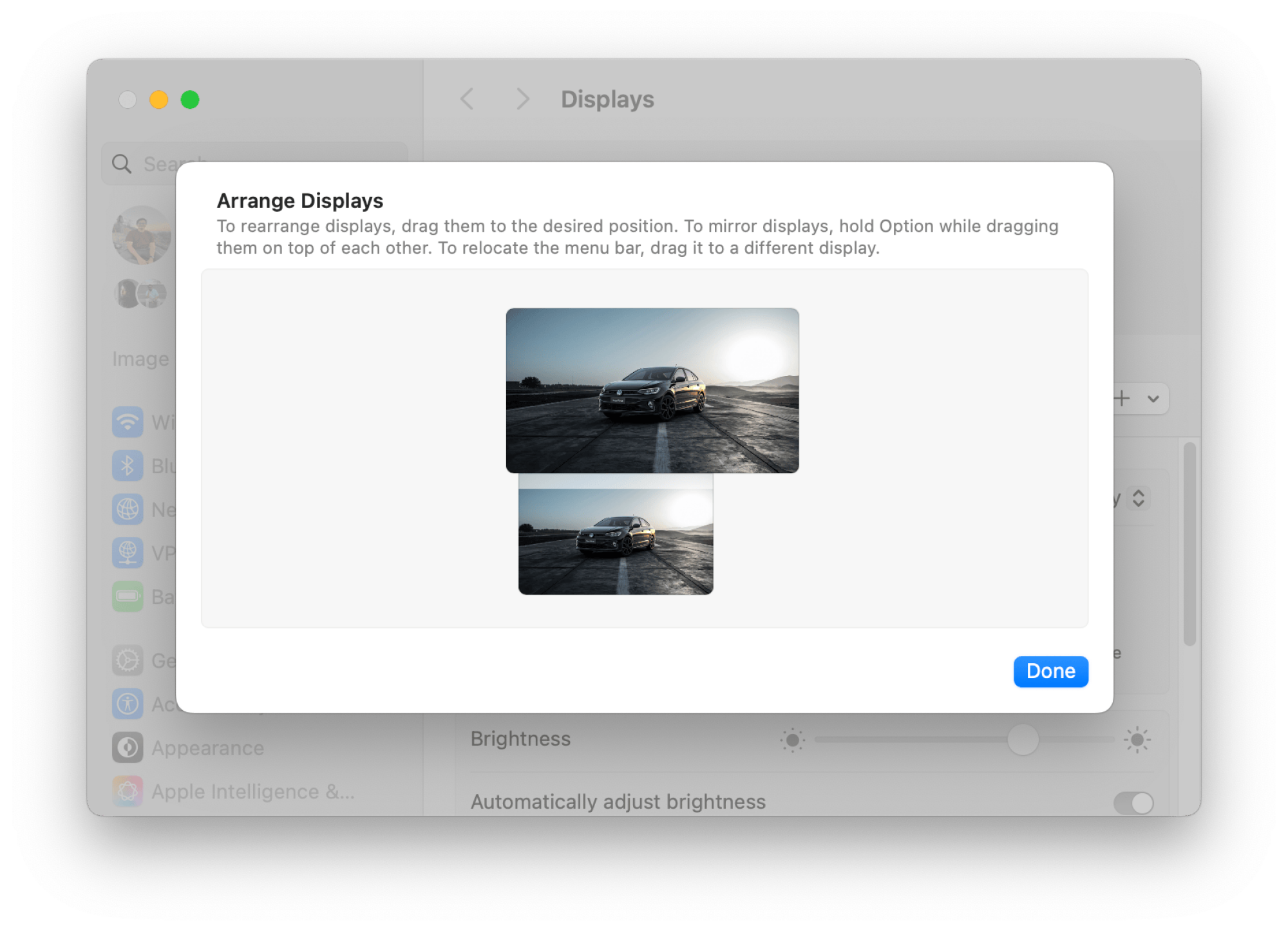 Agencer les affichages sur le Mac