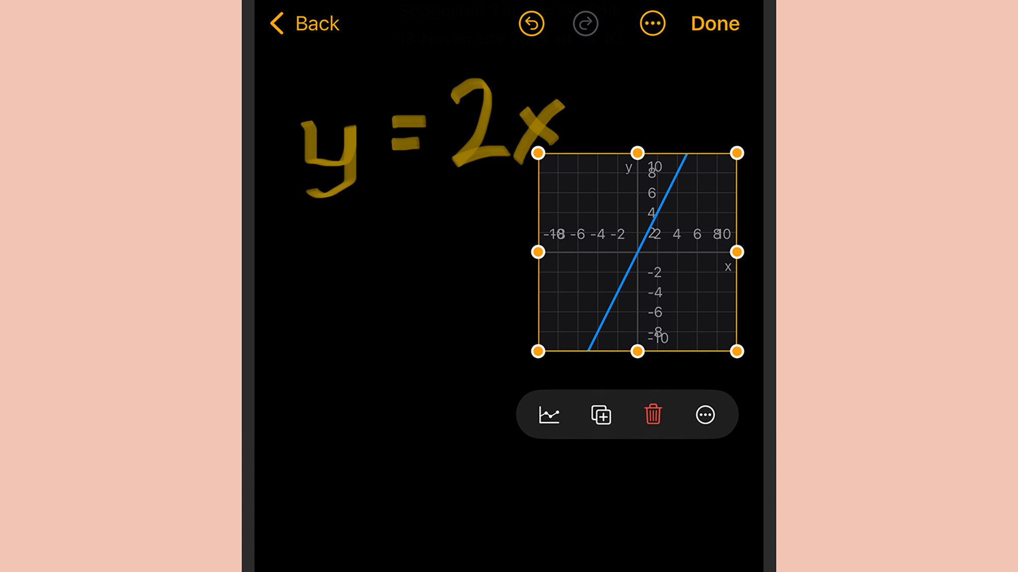 Math Notes sur iPhone