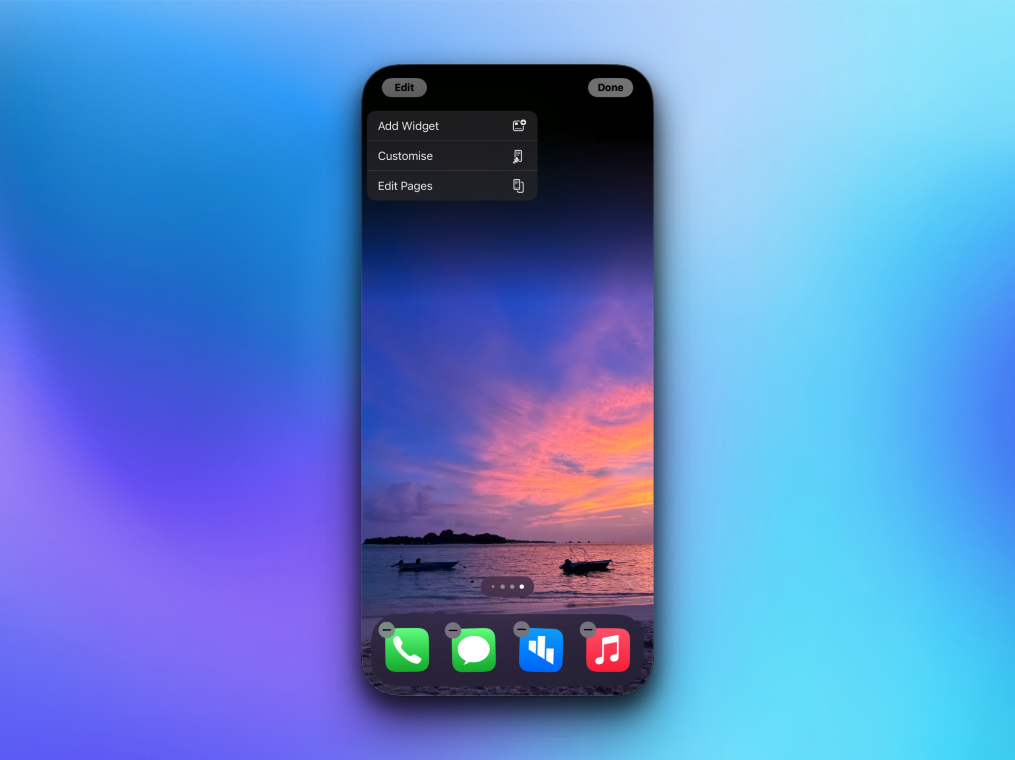 La fonctionnalité pour réorganiser l'écran d'accueil de votre iPhone en utilisant l'application Miroir d'iPhone sur le Mac.