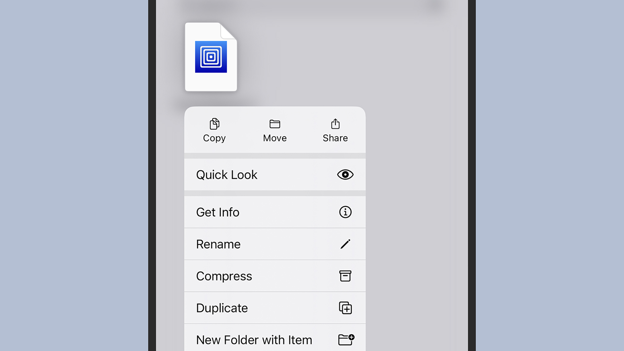 Fichiers iOS