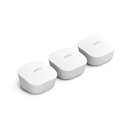système WiFi maillé Amazon eero – remplacement du routeur pour une couverture dans toute la maison (pack de 3)