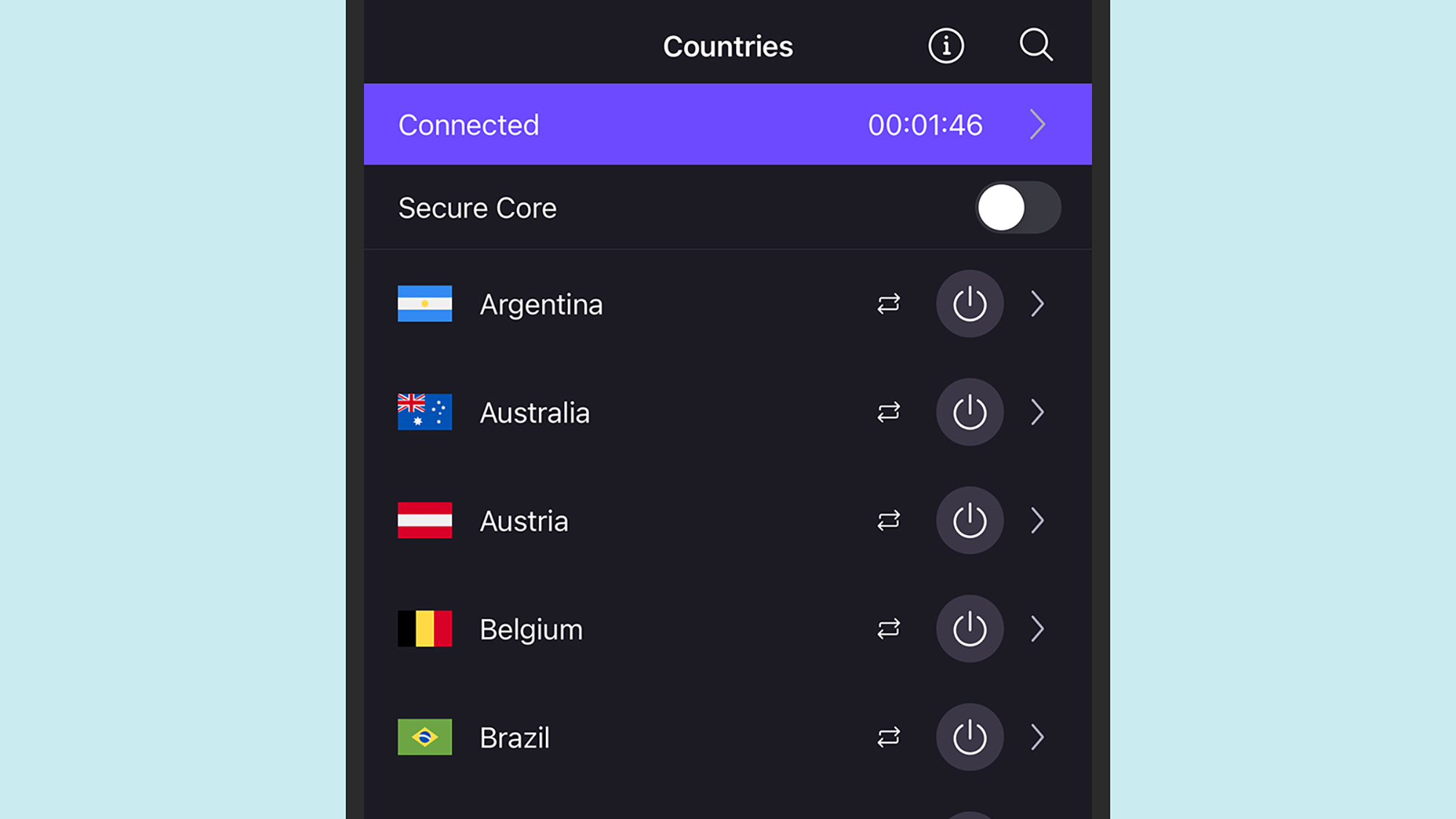 Proton VPN pour iOS