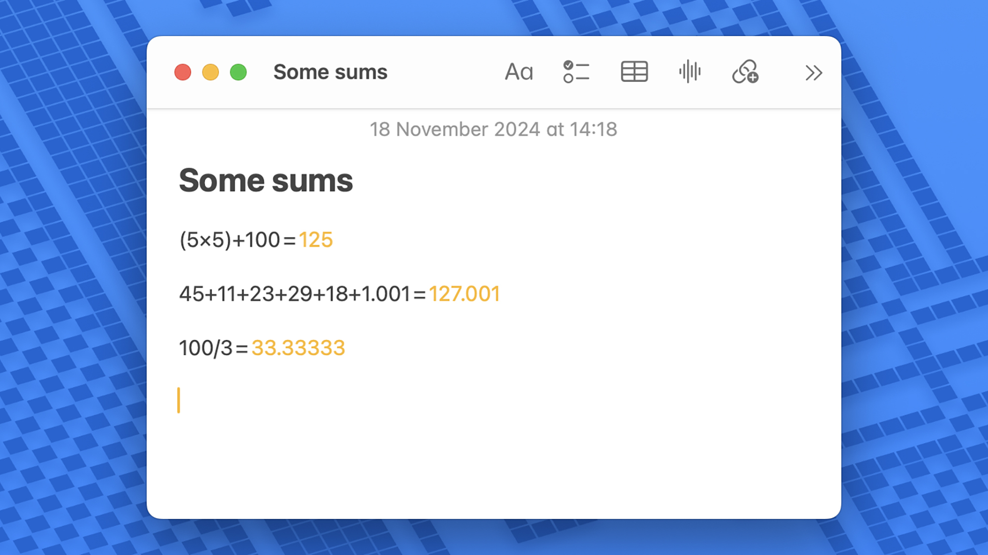 Math Notes sur Mac