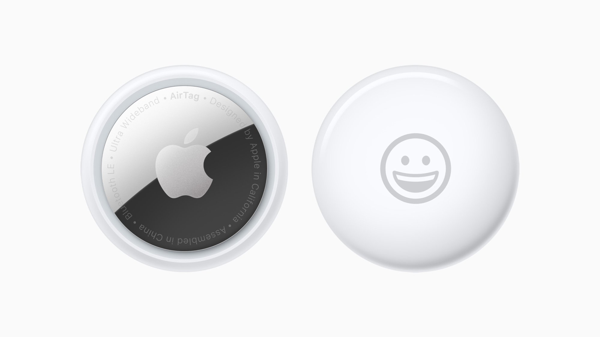 Vue avant et arrière de l'Apple Air Tag