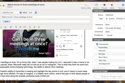 MarsEdit est la meilleure application de blogging sur Mac.
