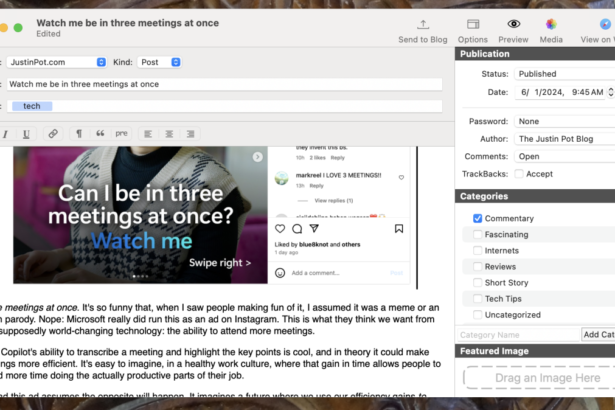 MarsEdit est la meilleure application de blogging sur Mac.