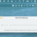 Ajuster l’espacement de la barre de menu