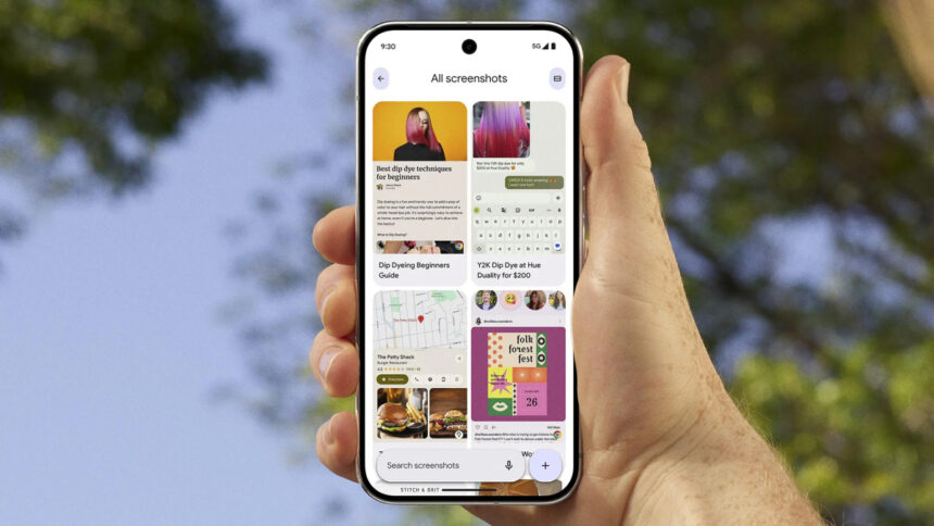 L’application de captures d’écran Pixel rend les captures d’écran consultables.