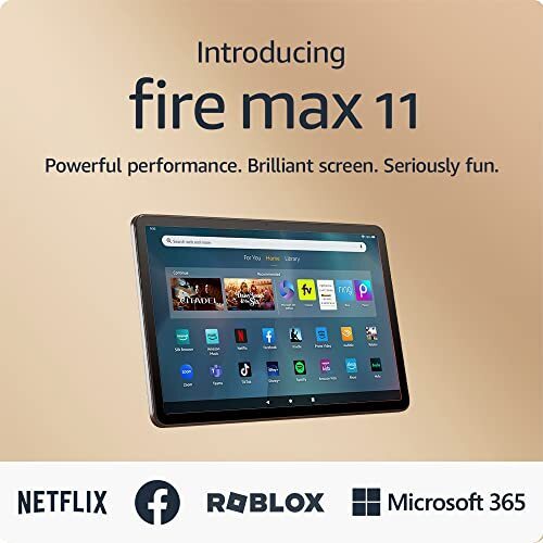 Présentation de la tablette Amazon Fire Max 11, notre tablette la plus puissante, affichage vif de 11