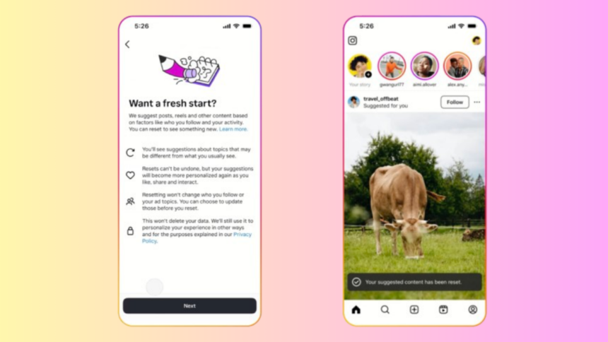 Vous pouvez enfin réinitialiser votre algorithme Instagram.