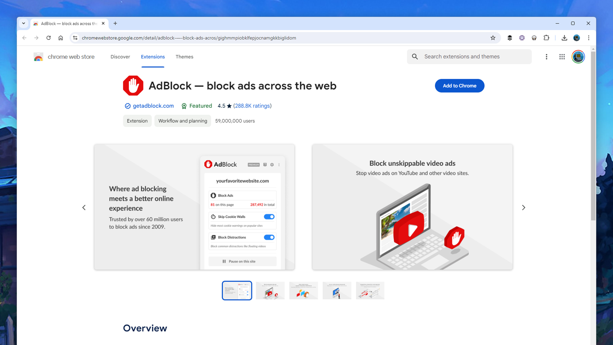Extension AdBlock