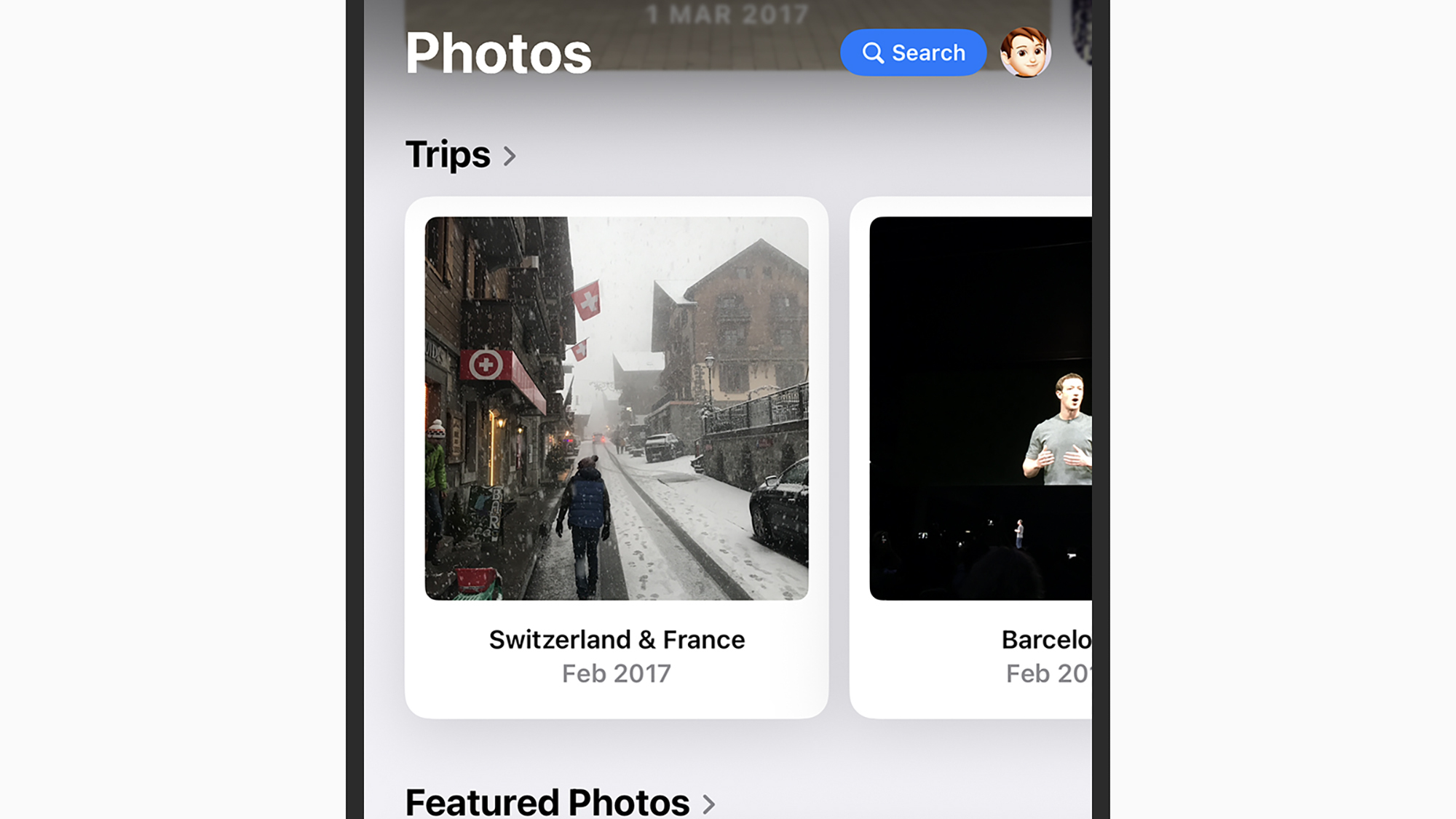 application Photos iOS