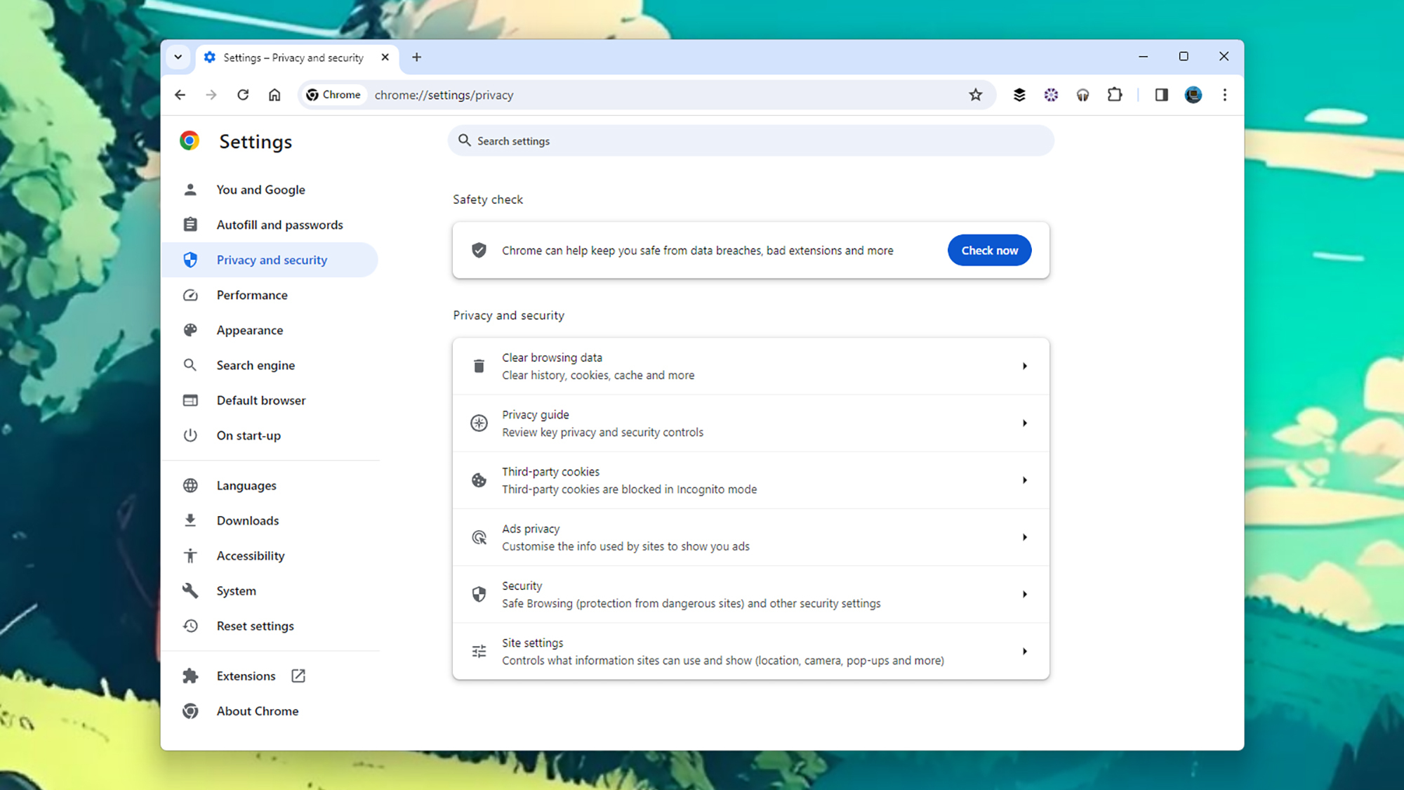 Vérification de Sécurité Google Chrome