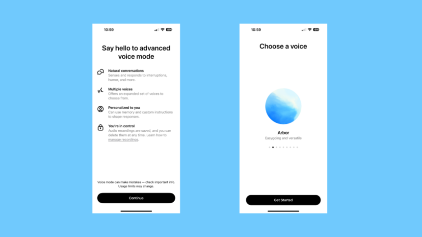 Le mode vocal avancé de ChatGPT est dès à présent disponible.