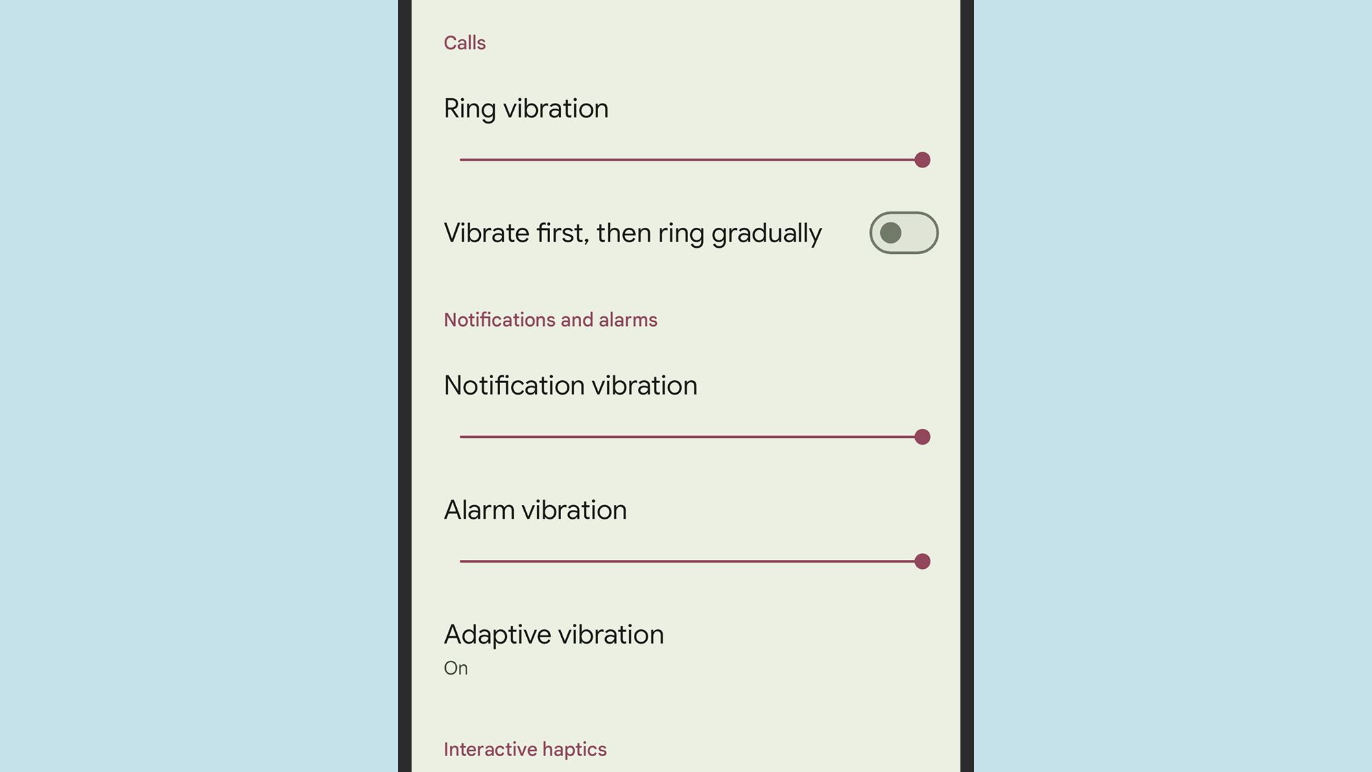 Vibrations Android