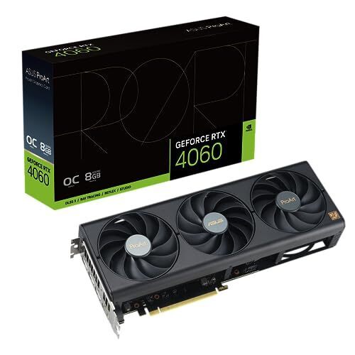 Carte graphique ASUS ProArt GeForce RTX™ 4060 OC Edition 8 Go GDDR6 (PCIe 4.0, 8 Go GDDR6, DLSS 3, HDMI 2.1a, DisplayPort 1.4a)