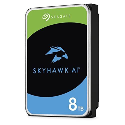 Seagate Skyhawk AI 8 To Disque dur vidéo interne HDD – SATA 6 Gb/s 256 Mo de cache pour DVR NVR Système de caméra de sécurité avec services de récupération internes (ST8000VEZ01)