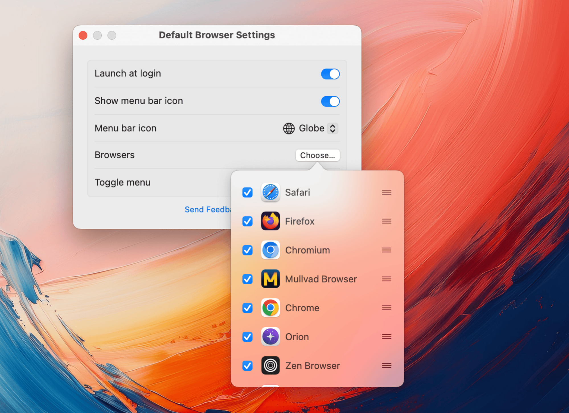 Personnalisation du Navigateur par défaut sur Mac.