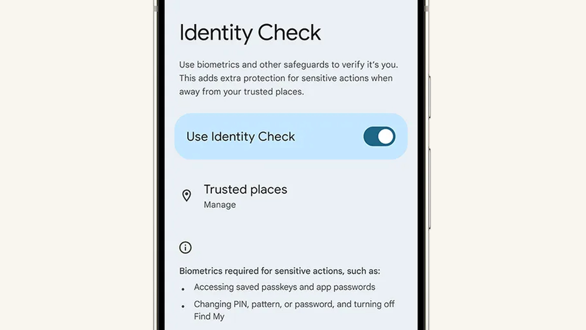 Vérification d'identité Android