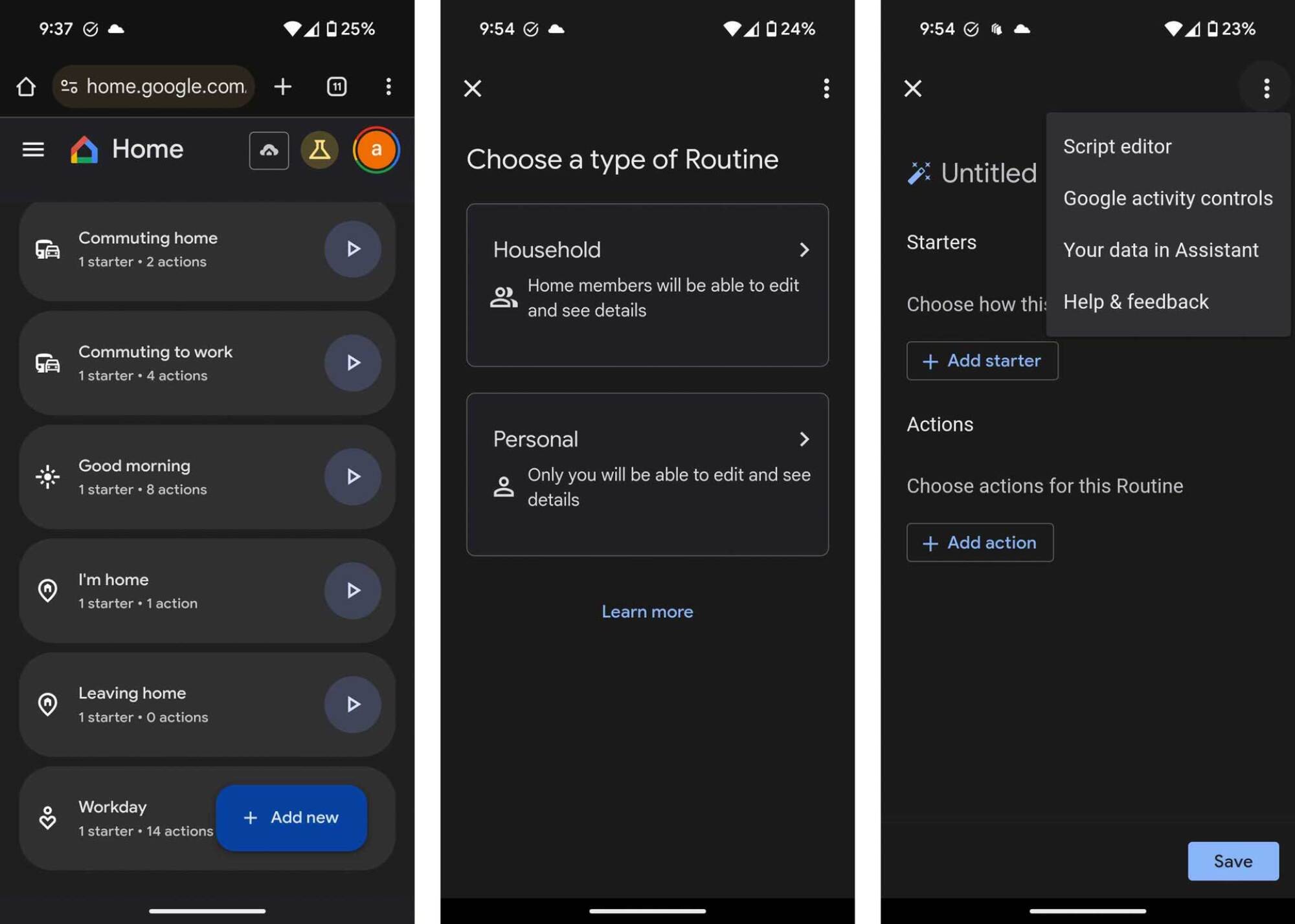 Comment activer l'éditeur de script dans l'application