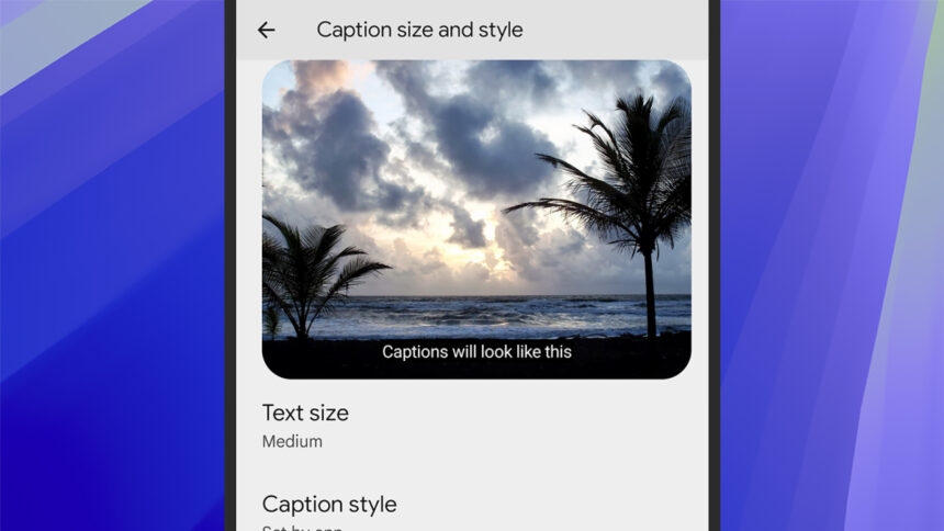 Utilisez les sous-titres en direct sur Android.