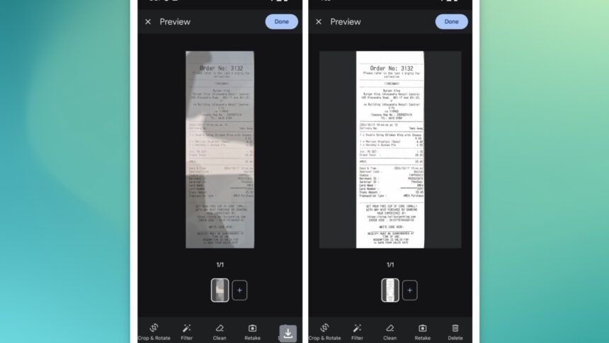 L’application de numérisation de documents de Google Drive reçoit une mise à jour majeure sur Android.