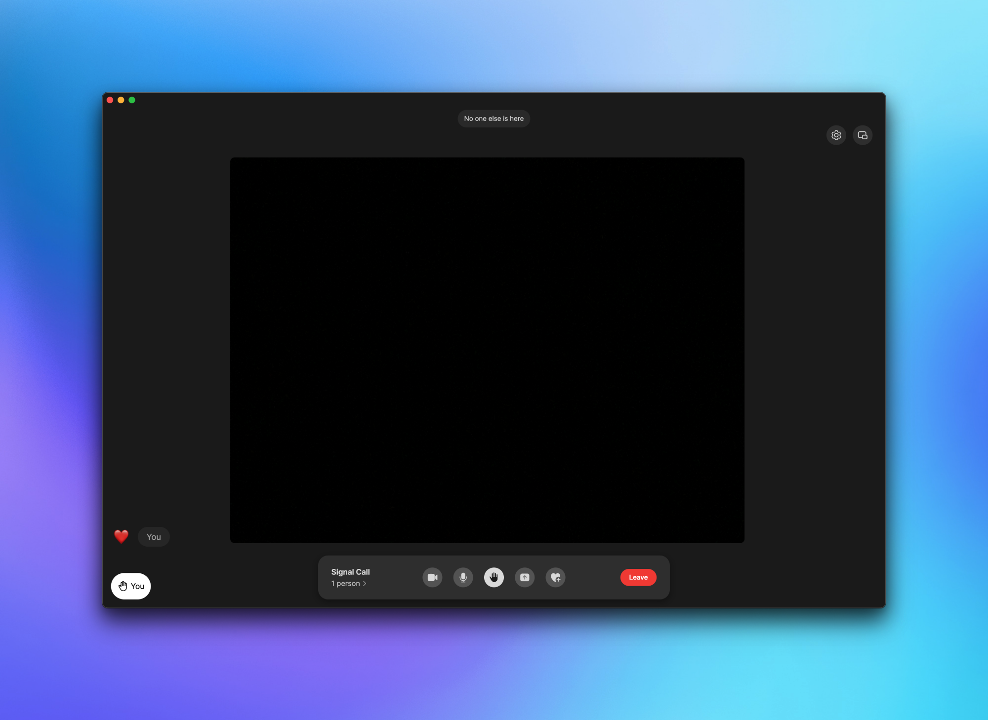 Un appel vidéo dans Signal.