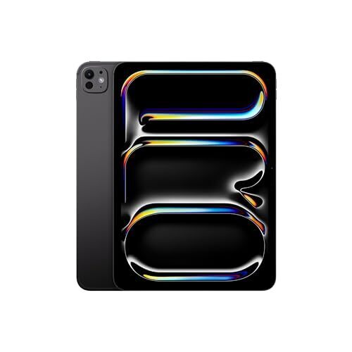 Apple iPad Pro 11-Inch (M4) : Conçu pour l'intelligence d'Apple, Écran Ultra Retina XDR, 256 Go, Caméra avant/arrière de 12 MP, Scanner LiDAR, Wi-Fi 6E + 5G, Autonomie toute la journée — Noir de l'espace