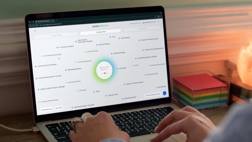Le “Career Dreamer” de Google revendique qu’il peut vous aider à trouver un emploi correspondant à vos compétences.