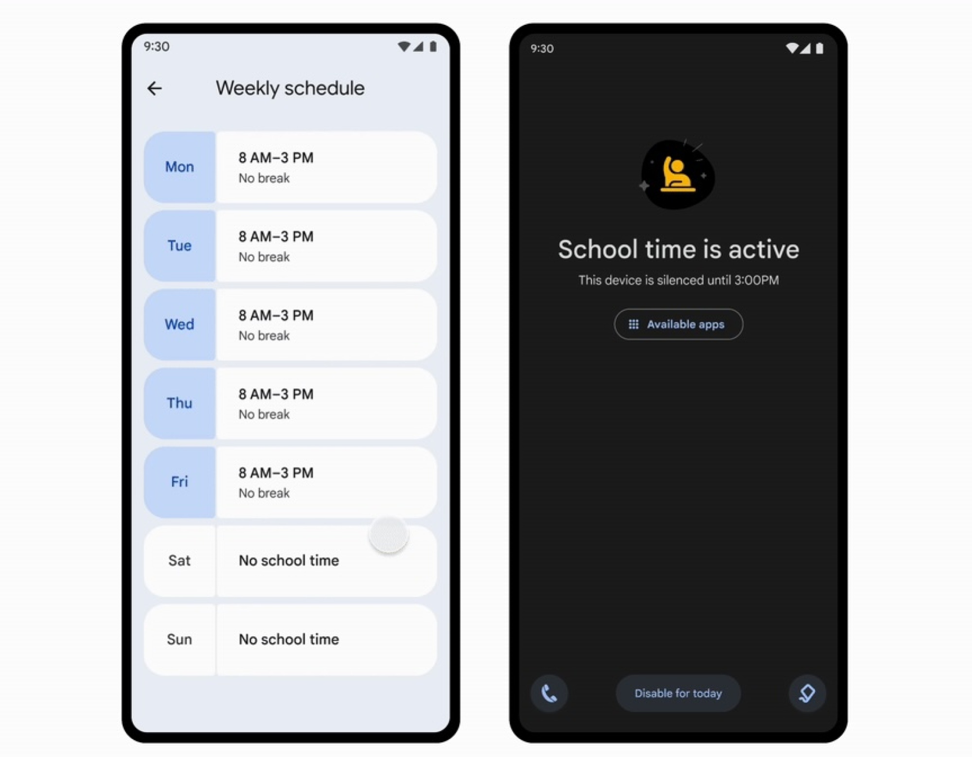 Google Family Link Temps Scolaire
