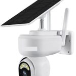 Surveillance Camera, 4G Solar Camera Versatile Outdoor 4MP 2K Wireless PTZ Motion Detection Security Camera Indoor Two-way Audio, Security, Anti-Theft (4MP WIFI Add 128G)