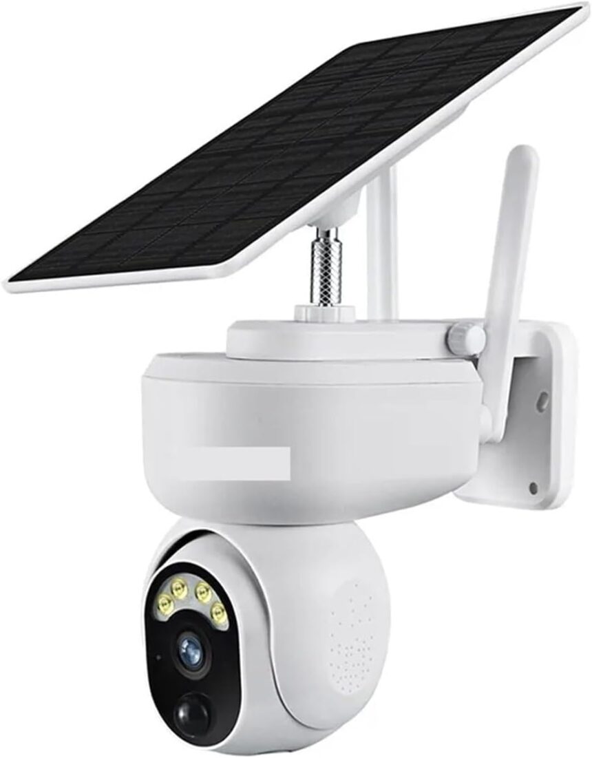 Surveillance Camera, 4G Solar Camera Versatile Outdoor 4MP 2K Wireless PTZ Motion Detection Security Camera Indoor Two-way Audio, Security, Anti-Theft (4MP WIFI Add 128G)