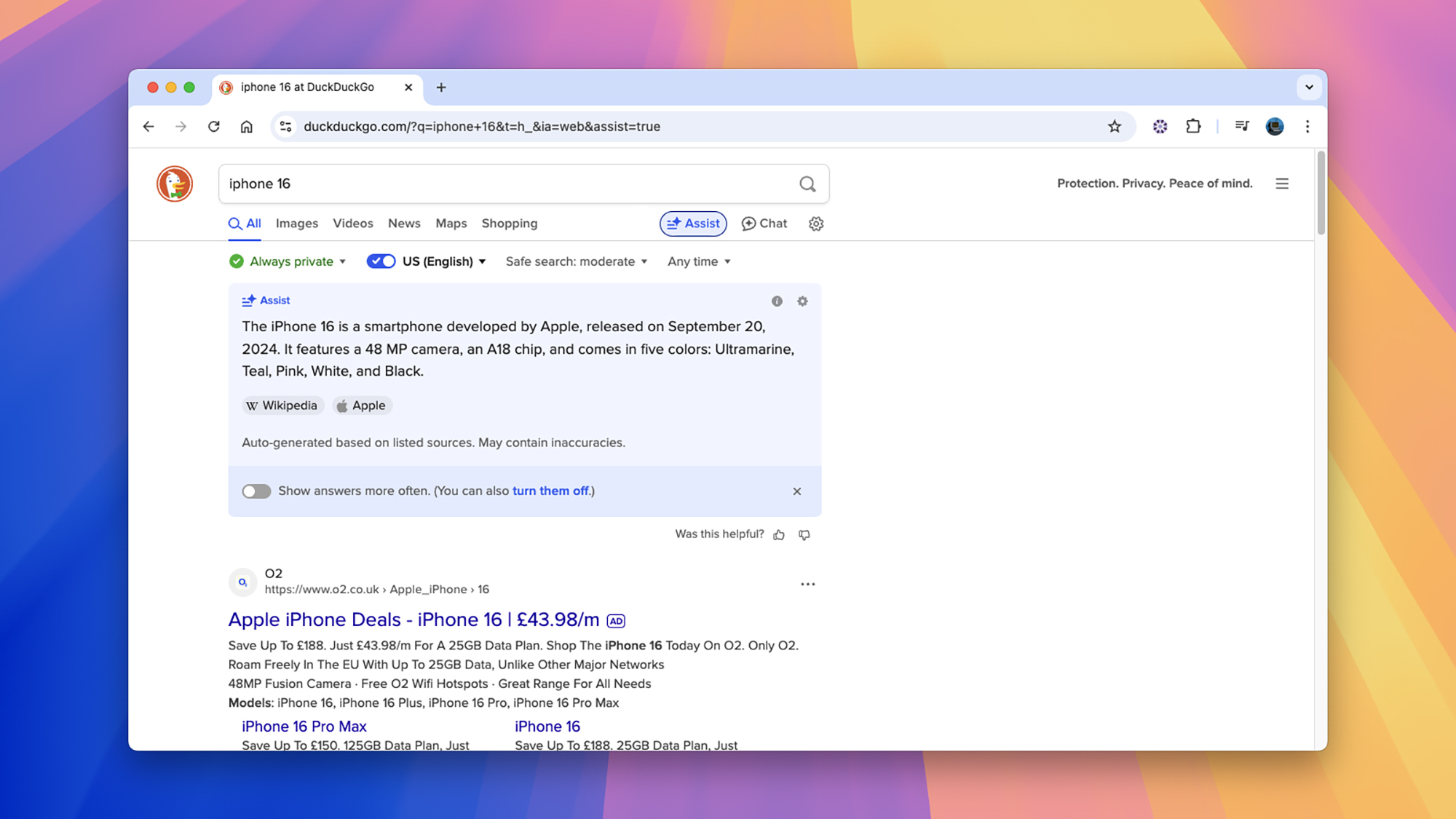 DuckDuckGo IA