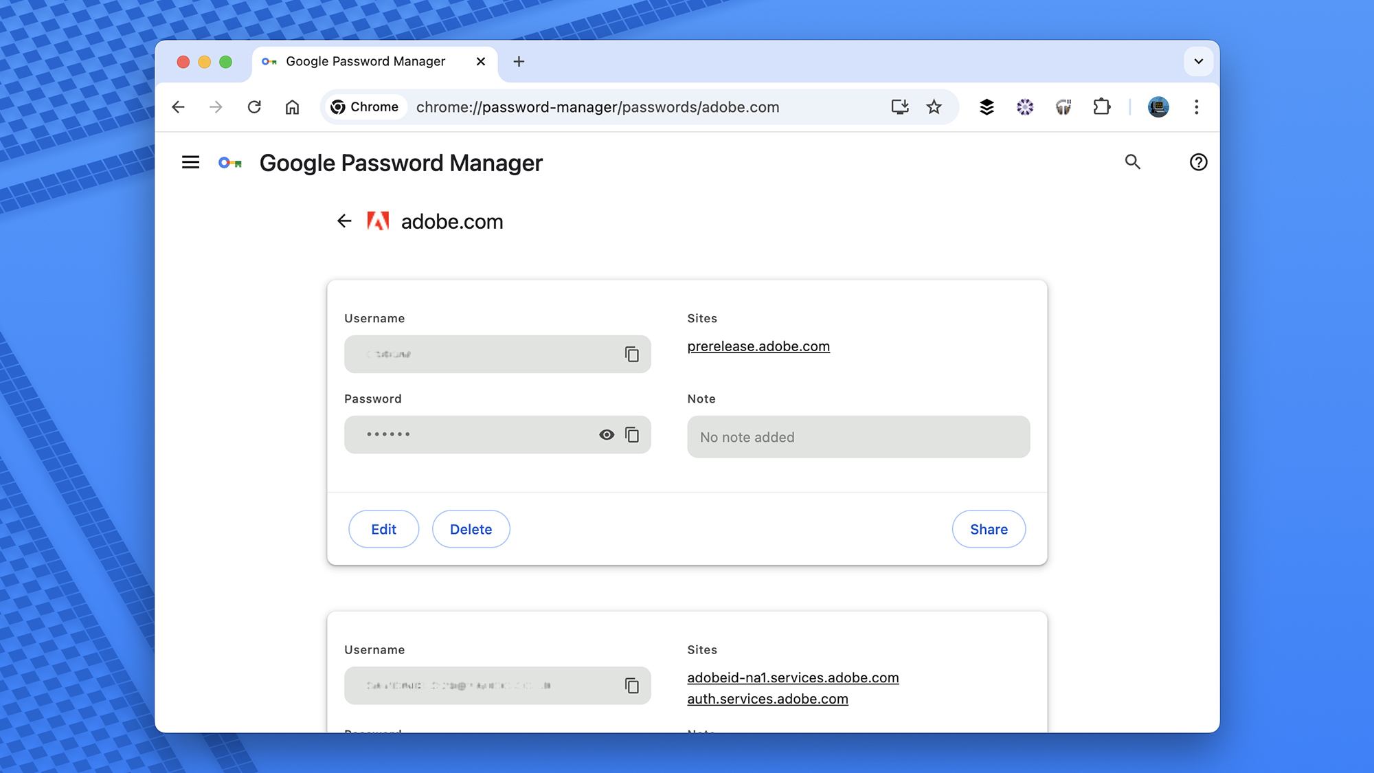 Gestionnaire de mots de passe Google