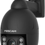 Foscam SD4 Dual Band Wi-Fi PTZ Dome 4MP Surveillance Camera with 4x Optical Zoom and Up to 50m Night Vision, People Detection, Motion and Sound Detection