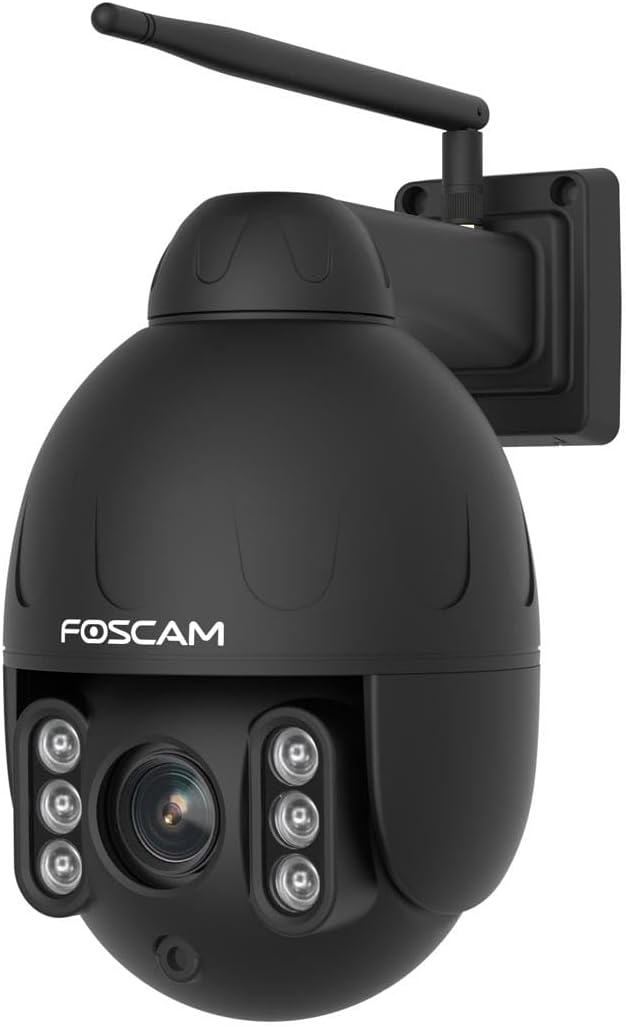 Foscam SD4 Dual Band Wi-Fi PTZ Dome 4MP Surveillance Camera with 4x Optical Zoom and Up to 50m Night Vision, People Detection, Motion and Sound Detection